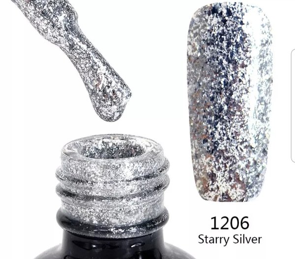 UV Polish Glitter Silber